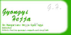 gyongyi hejja business card